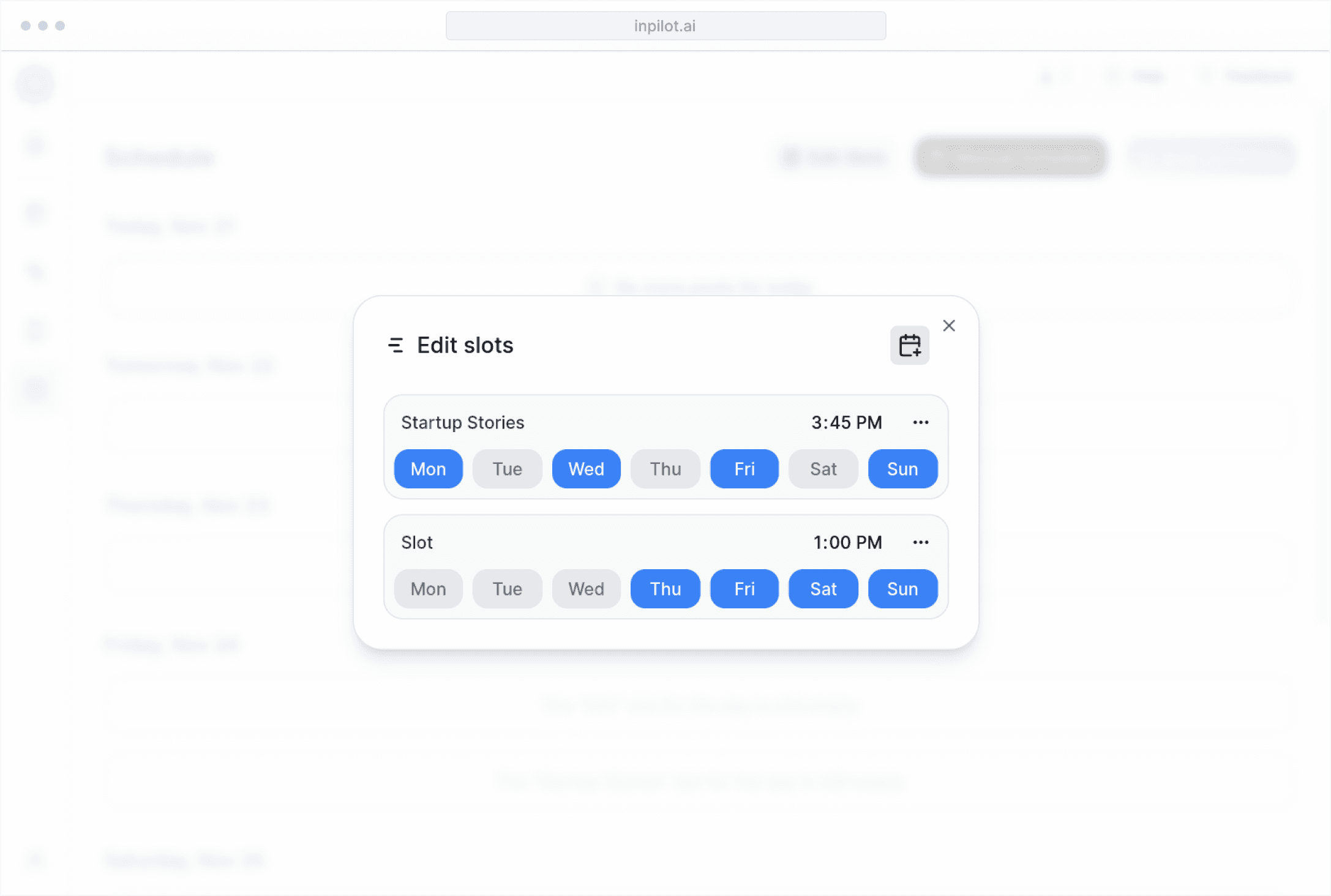 inpilot - image for Schedule & Posting Calendar feature